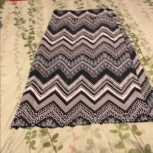 Black and light pink maxi skirt